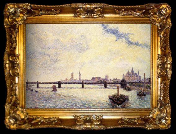 framed  Camille Pissarro London Bridge, ta009-2